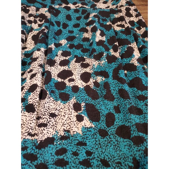 Banana Republic Women's XS X-Small Dress Cowl Neck Animal Print Blue Black - Picture 7 of 7